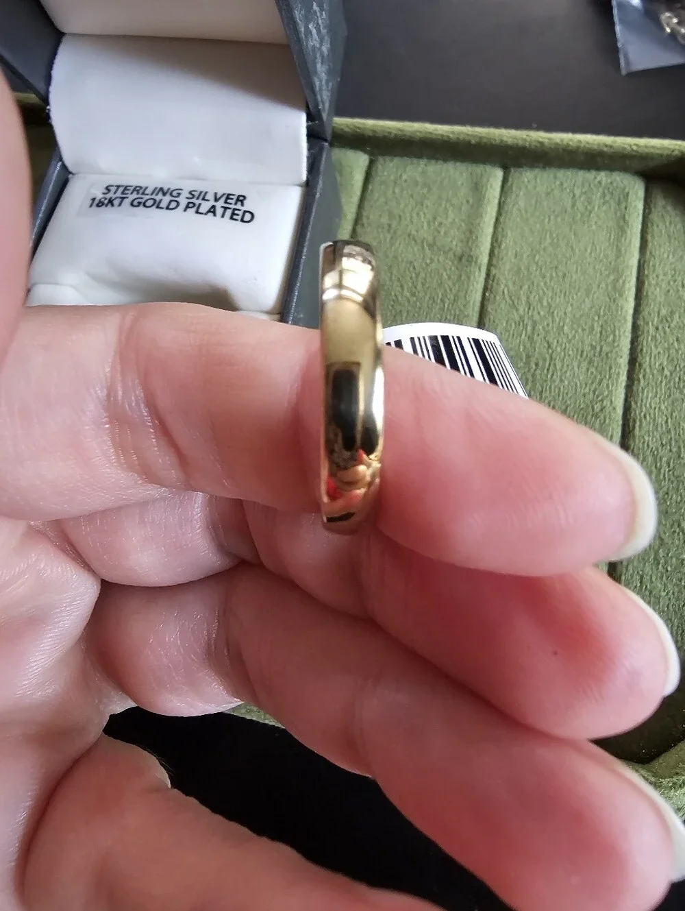 Mens 18k Gold Plated Ring Size 11